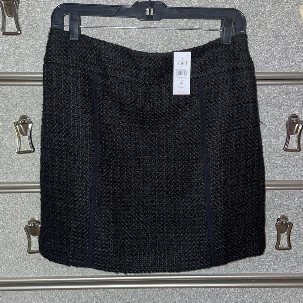 New black winter loft skirt